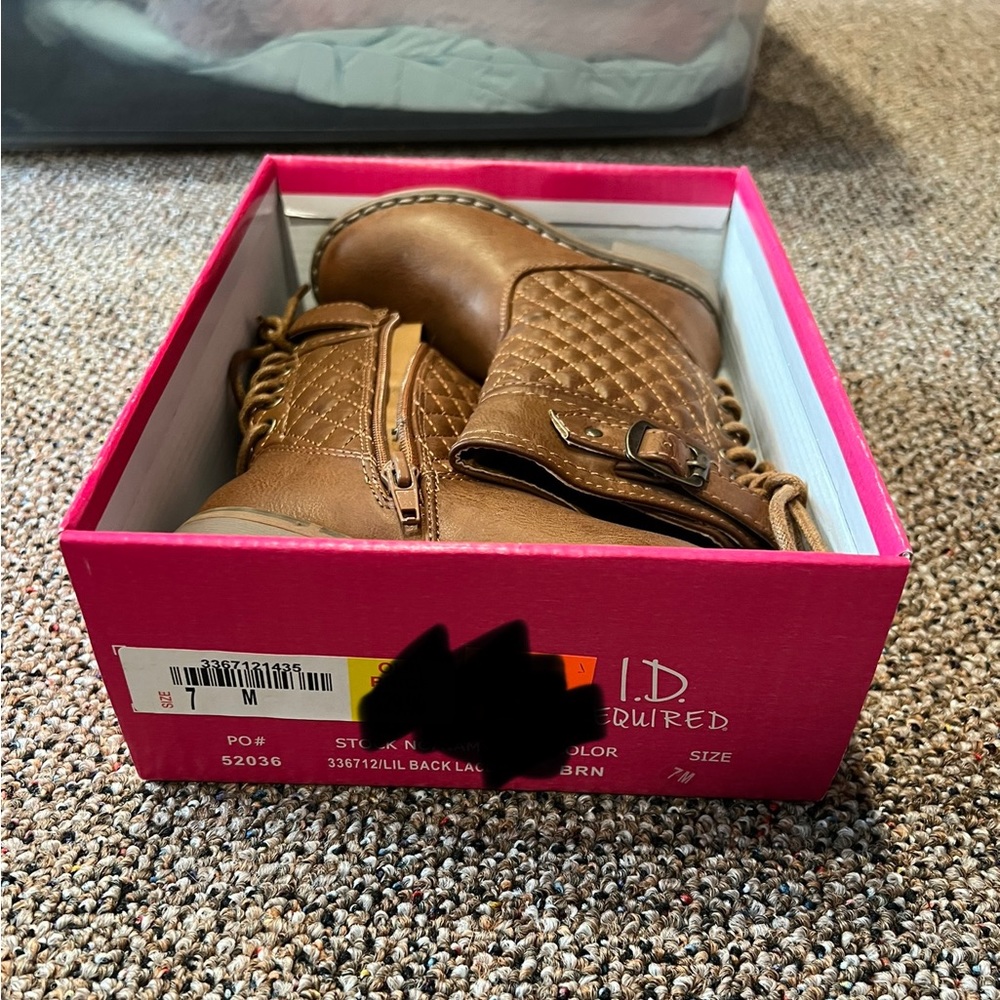 Tall brown toddler boots